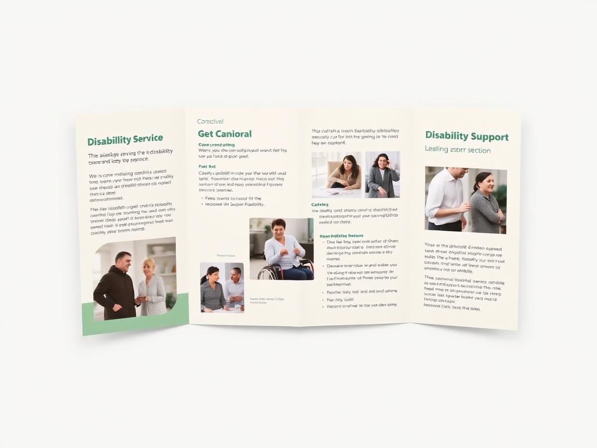 NDIS support services tri-fold brochure design