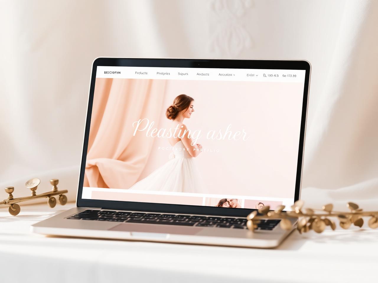 Wedding photographer portfolio website template design